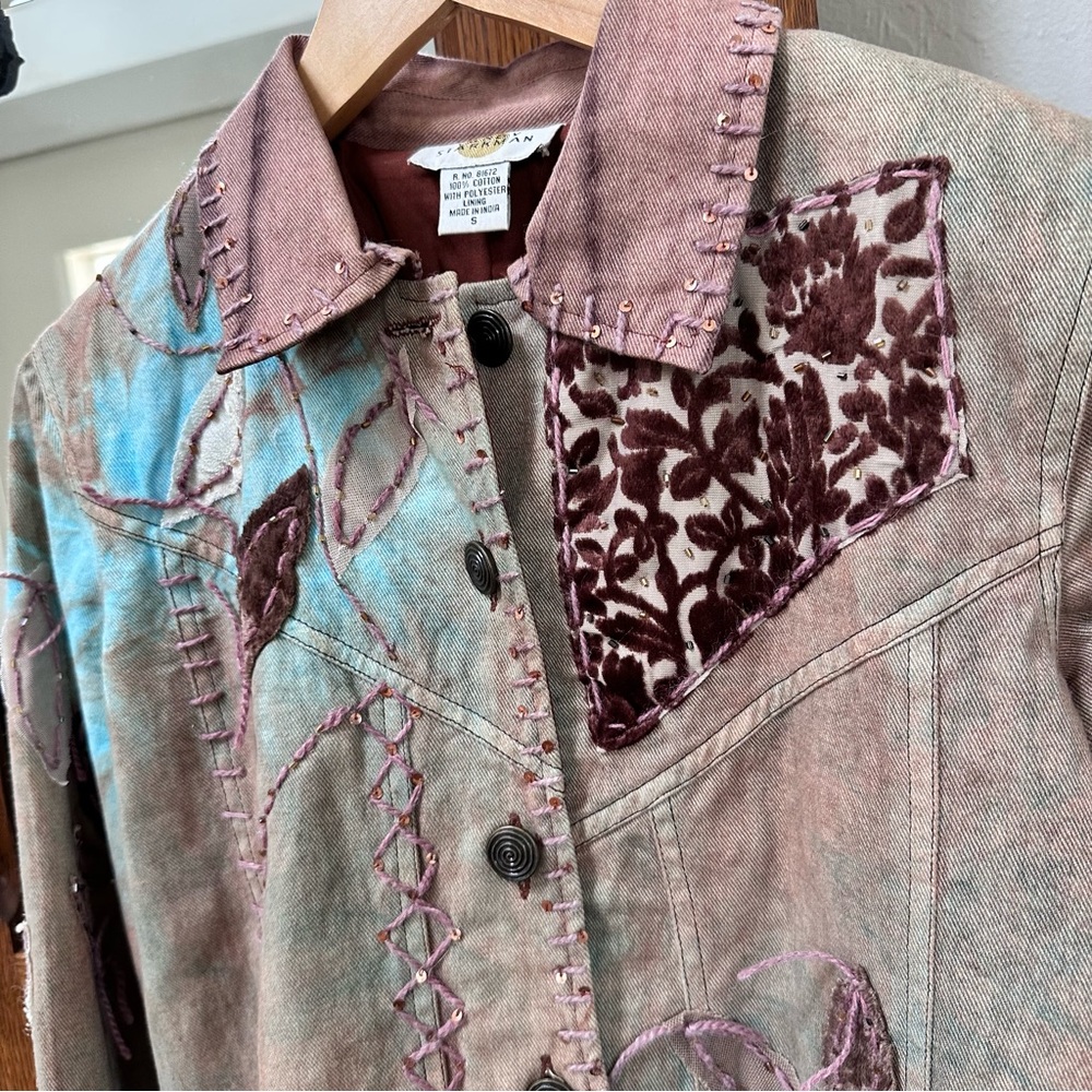 Floral Patchwork Jean Jacket